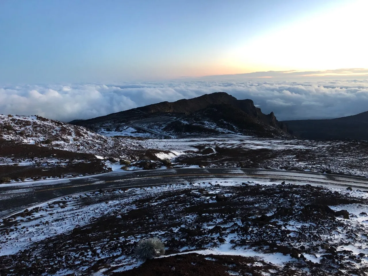 haleakala hawaii - snow