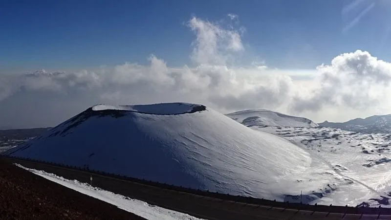 snow in hawaii - haleakala